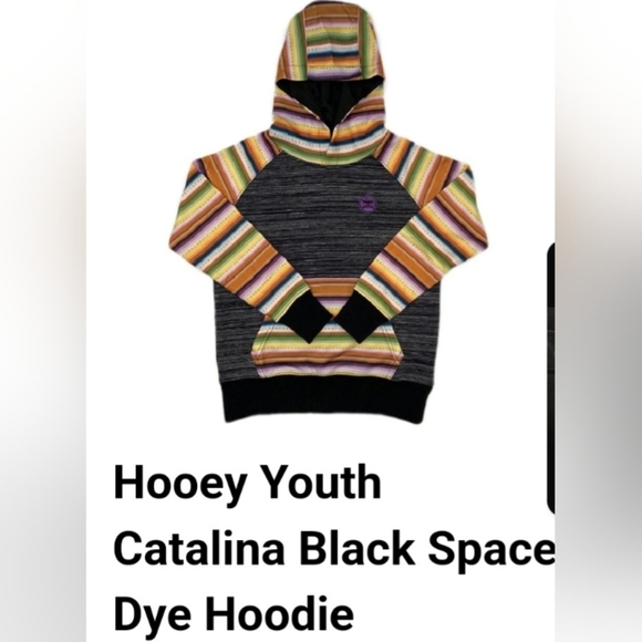 Hooey Striped Kids Hoodie NWOT size L - Picture 1 of 9